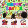 Póster para Colorear de Pascua Mantel de Papel Desechable para Fiestas Infantiles 76 * 183 cm Usado Para Fiestas Cultivando las Manos de los Niños