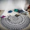 Indian Round Table Cover Bohemia Indian Mandala Table Cloth Fabric Peacock Father Tablecloth Mediterranean Style Kitchen Round TableCloth Boho
