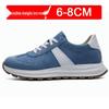Men's White Breathable Thick-Soled Platform Sneakers - Discreet 8cm Height Boost Casual Dad Shoes