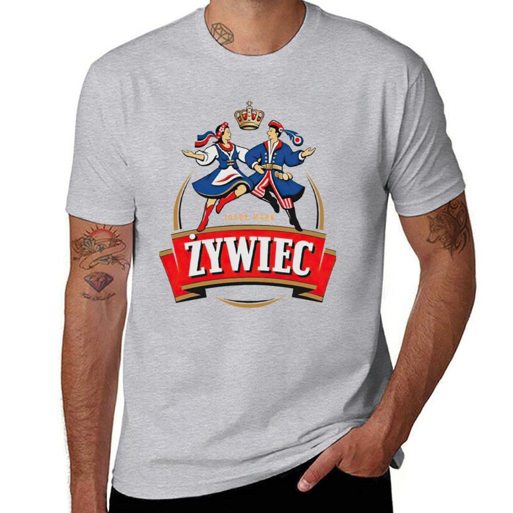 Vintage Zywiec Beer T-Shirt Plus Size Clothes Quick Drying Essential T Shirt Korean Fashion Mens Graphic T-shirts Hip Hop
