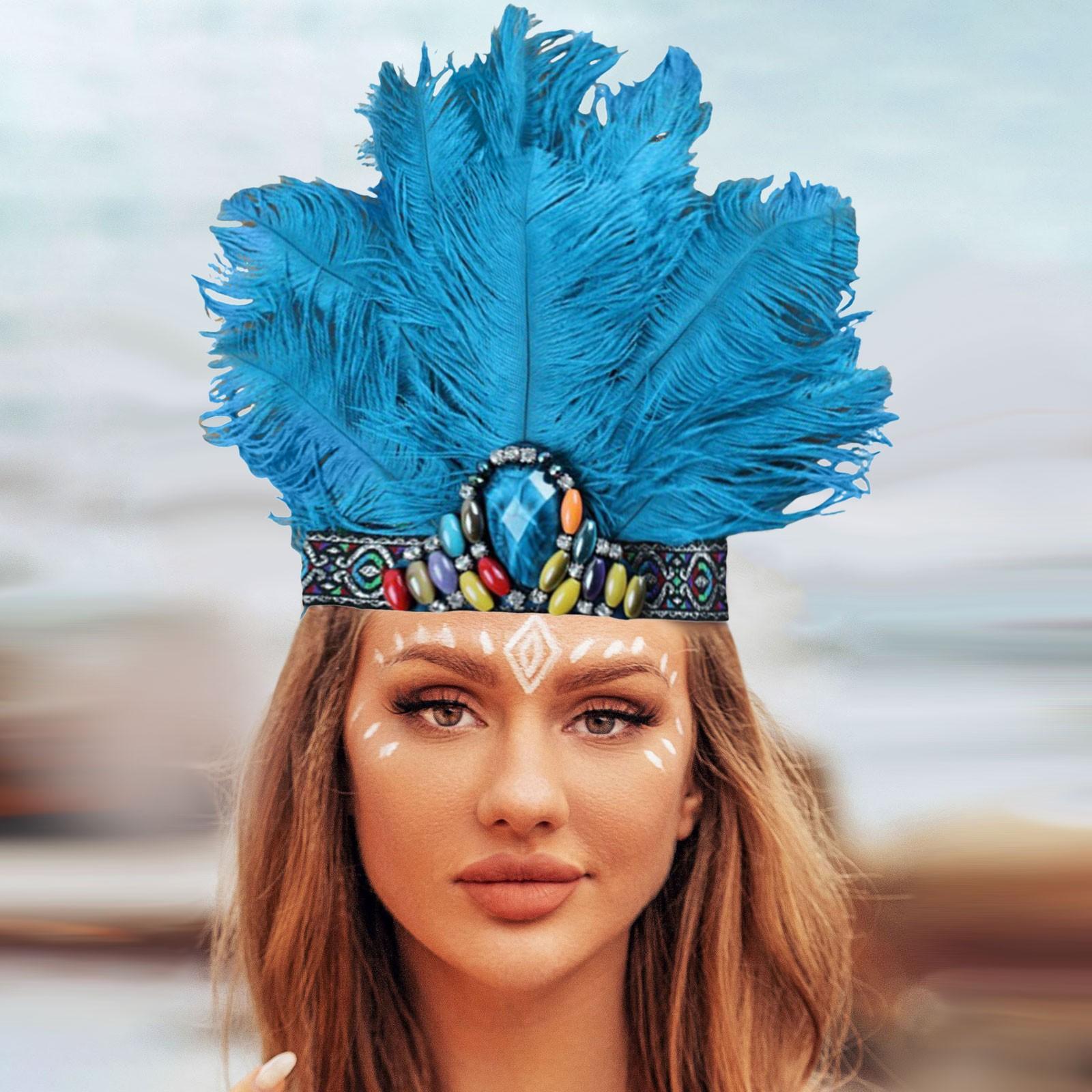 

Женские повязки на голову для йоги, для взрослых и детей, головные уборы, женские головные уборы с перьями, для вечеринок, танцев, послеполуденного чая, свадебные головные уборы One Size