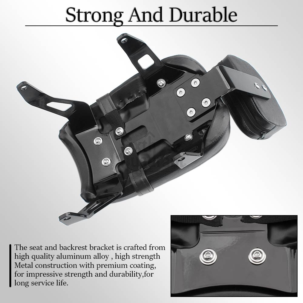 For Scout Bobber Twenty 2020-2024 Motorcycle Part Brown/Black Passenger Seat Backrest Leather Passenger Seat with Backrest Pad