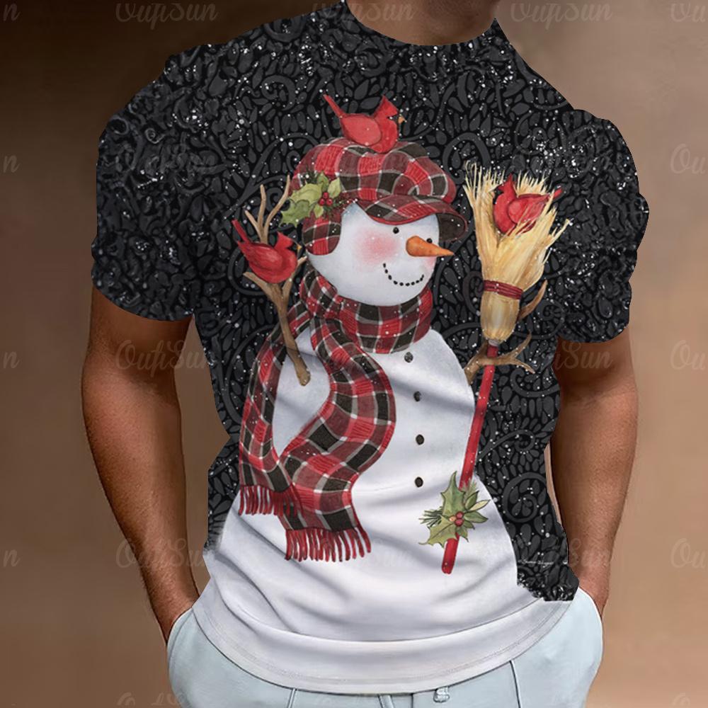 Funny Santa Claus Print Christmas T-Shirts 3d Oversized Tops Tees Mens Shirts Summer Holiday Casual O-Neck Male Harajuku Clothes