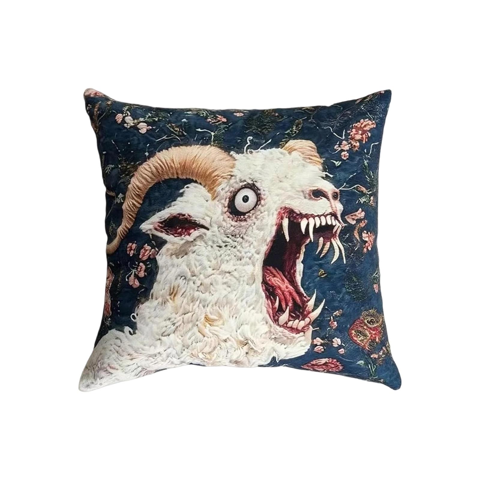 Animal Print Plush Pillow Cover - Skin-Friendly Short Plush Fabric Cute Decorative Cushion Case For Sofa Living Room Bedroom One Size 653₽