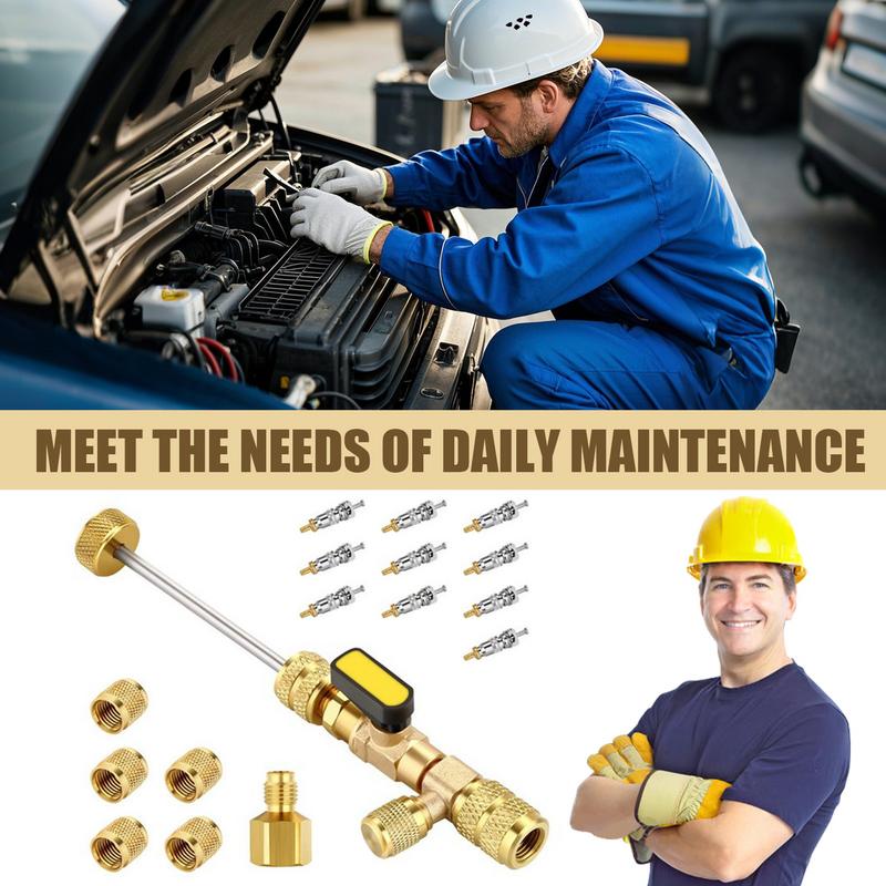 Valve Core Remover Core Extractor And Installer HVAC Valve Remover Installer Tool For Refrigeration Service Air Conditioning