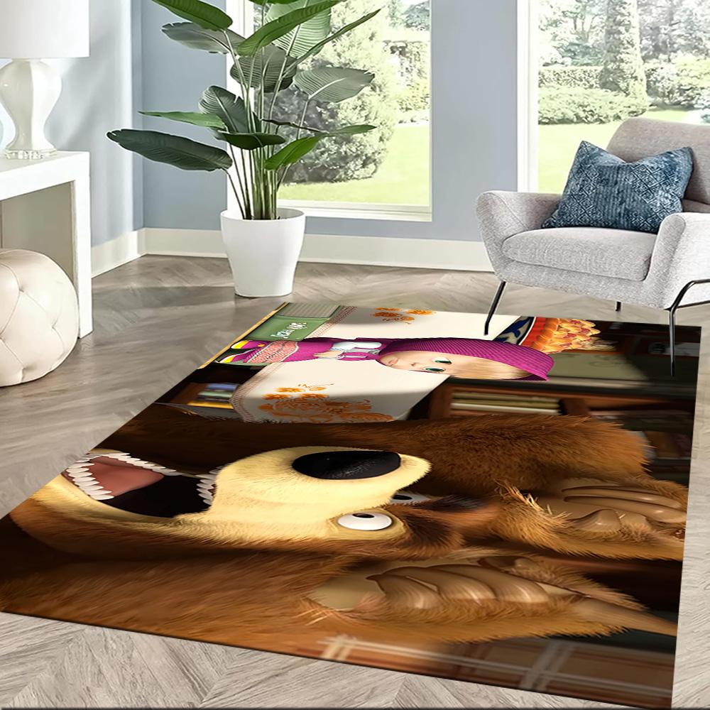 Masha Bear Carpet Design for Bedrooms Outdoor Foyer Decorate Room Antislip Carpet Office Home Decor Perfect Gift for Friends & Family