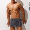 Toweling Pants Elastic Waist Relaxed Fit Breathable Coral Fleece Towel Bathrobe Shorts Homewear