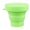 1 Pcs Portable Silicone Retractable Folding Cup with Lid 200ML High Temperature Resistant Outdoor Travel Water Cup