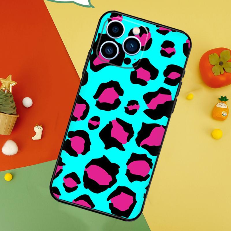 Cyan Giraffe Leopard Zebra MAD PRINTS Case For iPhone 15 16 11 13 12 14 Pro Max Mini X XR XS 7 8 Plus Back Cover Shell