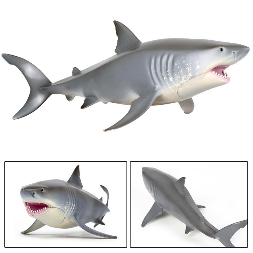Kids Shark Model Toy Simulation Marine Life Animal Floating Plastic Hollow Realistic Shark Model Toy