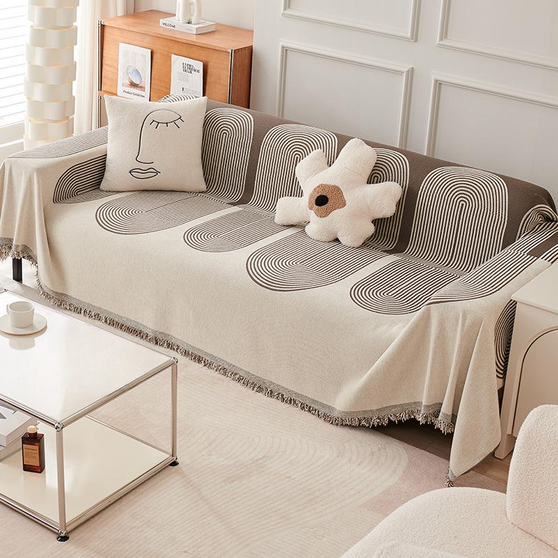 Nordischer Instagram-Stil Sofabezug Stoff Vollständig bedeckt Chenille Vier Jahreszeiten Universell Kratzfest Sofa Handtuch Überwurf All Inclusive