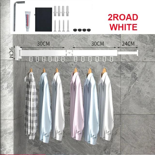 UNTIOR Retractable Cloth Drying Rack Collapsible Cloth Hanger Aluminum Wall Mount Indoor Space Saving Home Laundry Drying rack