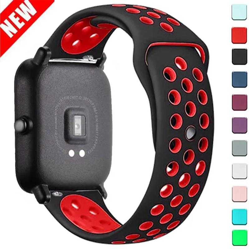

20 мм 22 мм ремешок для Amazfit GTS 4-3-2e Mini/GTR 4-3-Pro-2 47 мм/GTR 2e/stratos Correa браслет для часов Bip-US-lite 3Pro спортивный ремешок 22mm watch band