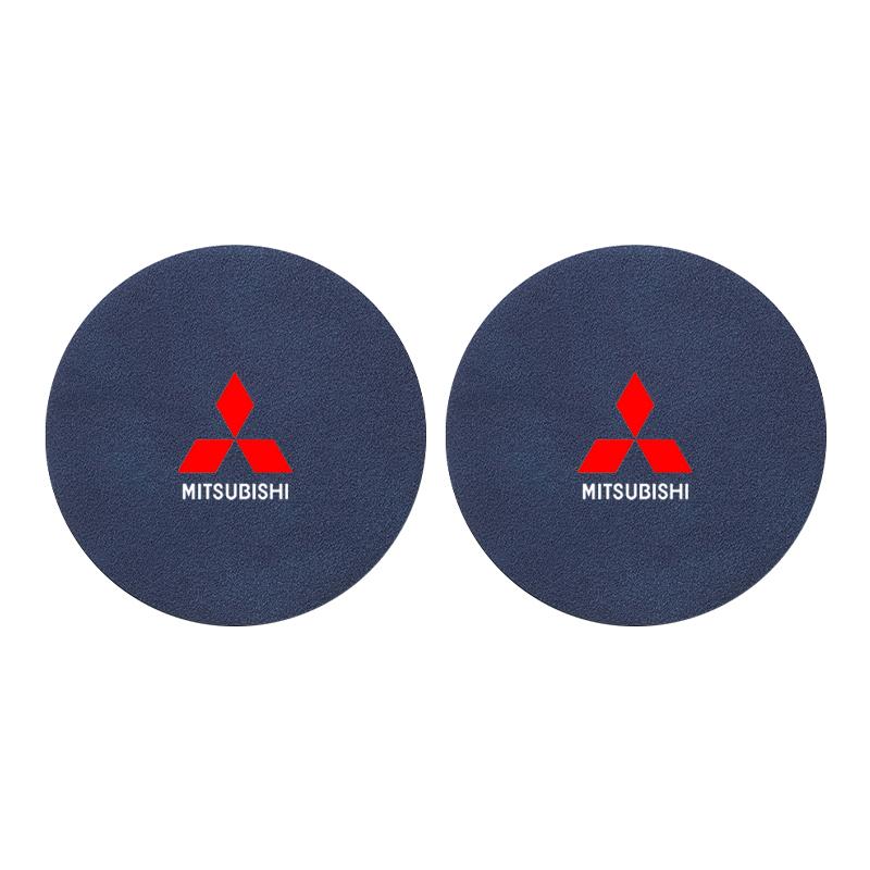 Porta-copos de Carro em Camurça Antiderrapante Isolamento Térmico para Copo de Água Tapete Decorativo Para Mitsubishi ASX Lancer L200 Pajero Sport Attrage Mirage Eclipse