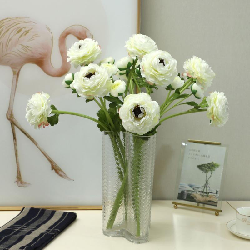 Lotus and Peony Artificial Flower Arrangements Flower Vases Living Room Decoration Artificial Flowers
