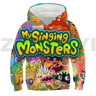 Kawaii My Singing Monsters Game 3D Hoodie Children Anime Clothes Teens Girl Cartoon Loose Pullovers Boys Casual Sweatshirt Hoody