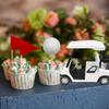 15Pcs Golf Cake Decorations Green Cake Topper Birthday Decorations for Golfers With Cart Flag Golf Balls for Men Sport
