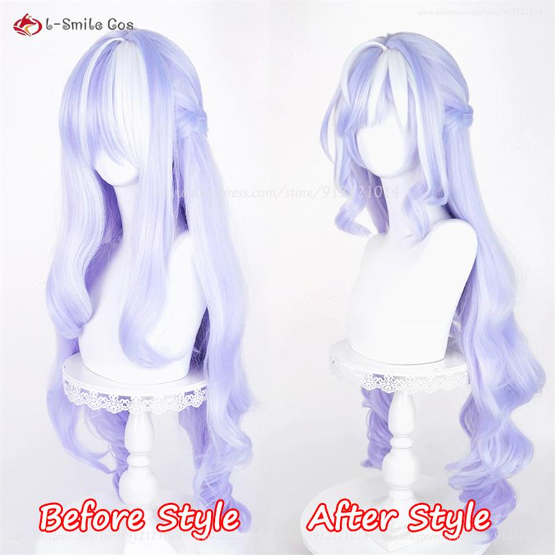 ZZZ Pěvec Vivian Paruka na Cosplay 95cm Fialovo-bílá Paruka pro Ženy Cosplay Kostýmy Anime Paruka Tepelně odolné syntetické vlasy