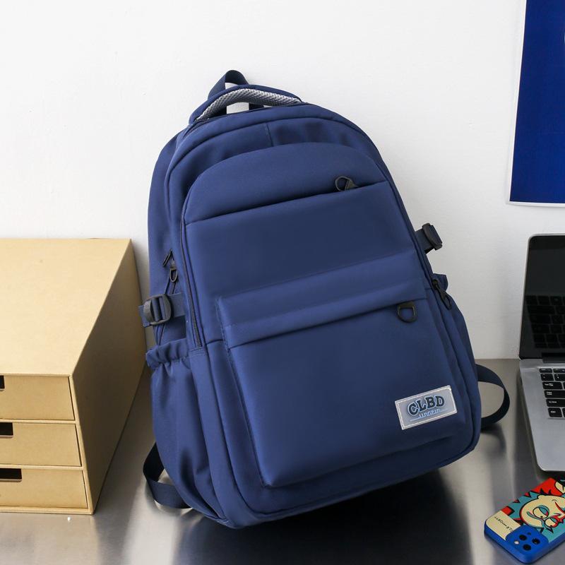New backpack high school student simple schoolbag middle school student junior high school large capacity casual backpack