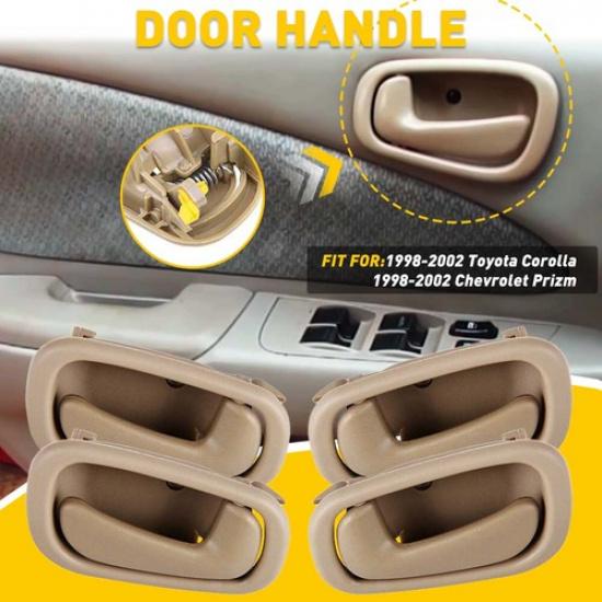 4 PCS For 1998 1999 2000 2001 2002 Toyota Corolla Chevy Prizm Front Door Handle