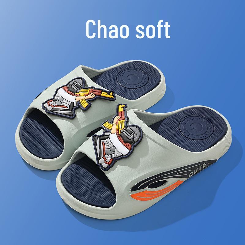 New Style Cartoon Children's Sandals: Soft, Non-Slip Soles, Perfect for Home, Bath, and Outdoor Use with a Unique 'Walking On Poop' Feel.