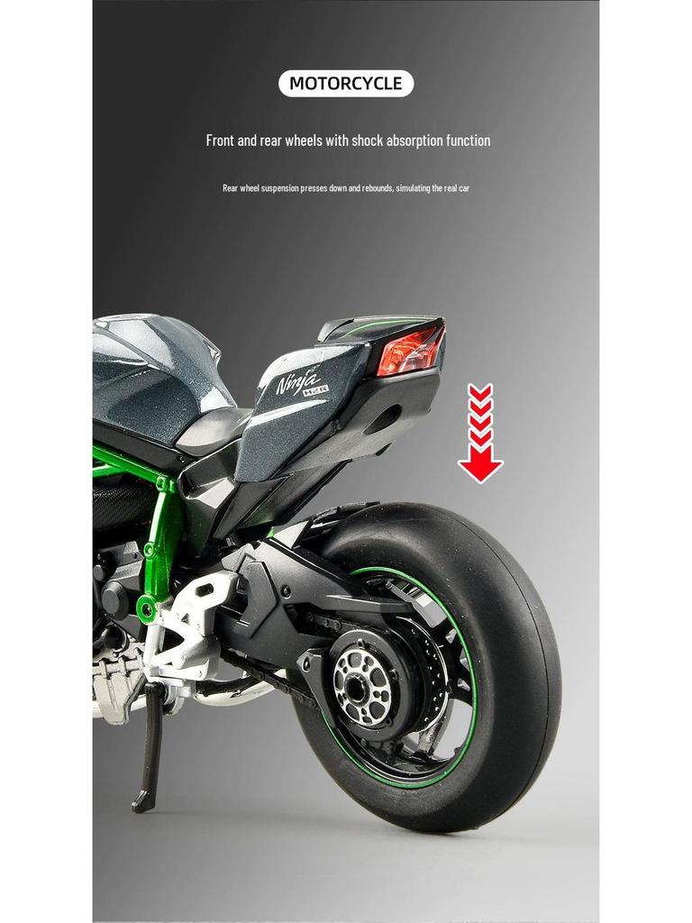 1:12 Alloy Sound Smooth Glide Motorcycle Model Toy - Kawasaki, BMW, Ducati