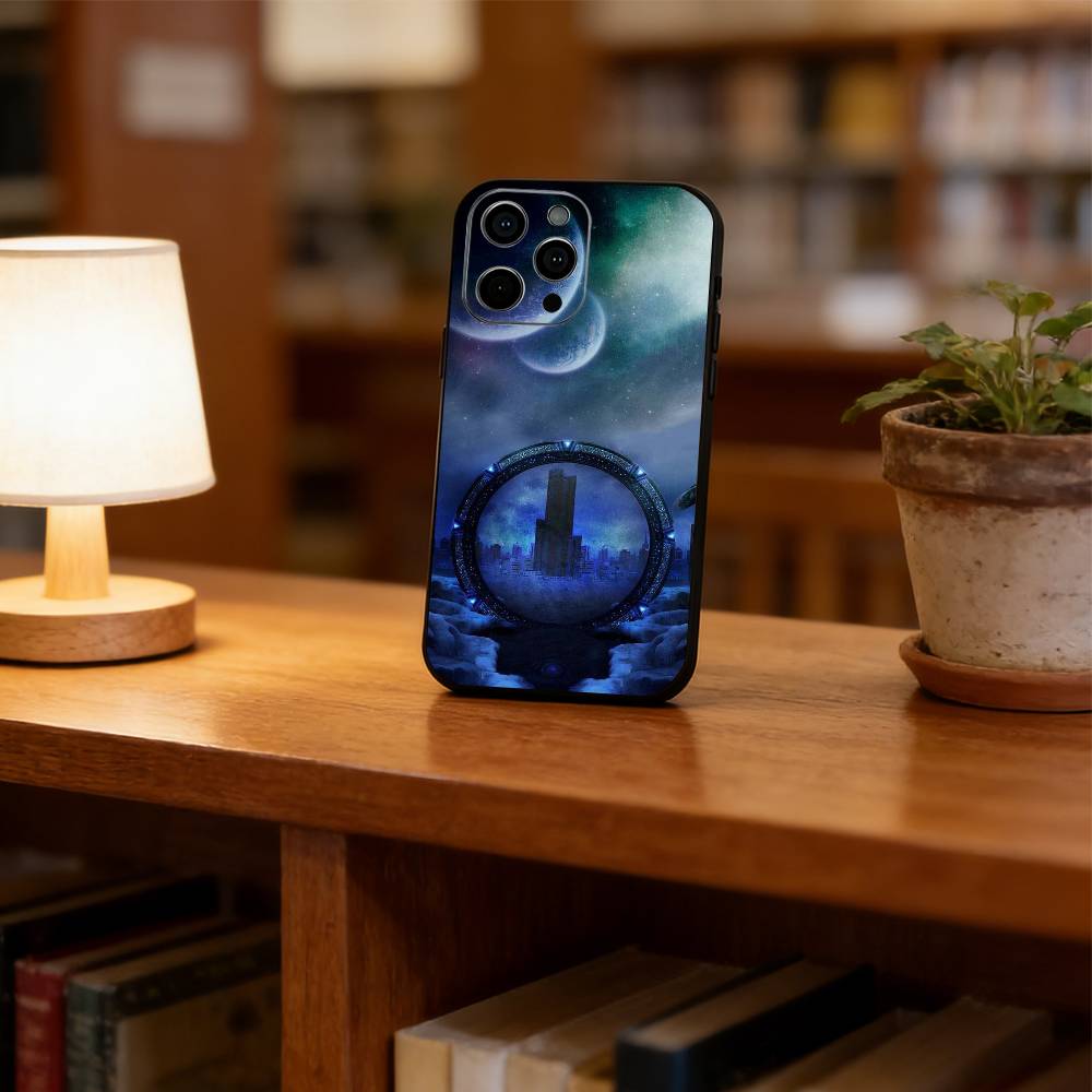Stargate A-Atlantis Phone Case For iPhone 17, 16,15,14,13,12,11 Plus,Pro Max, Others Soft Black Cover