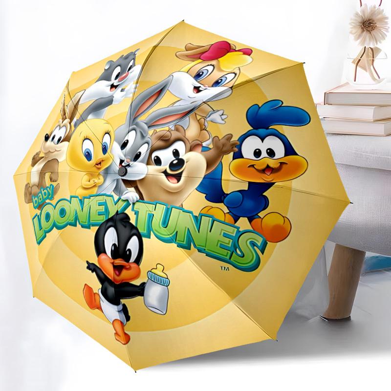 

1pc Looney Tunes Automatic Opening/Closing Folding Umbrella with 8 Ribs, Portable Sunshade Umbrella Birthday and Holidays gifts yy250105141