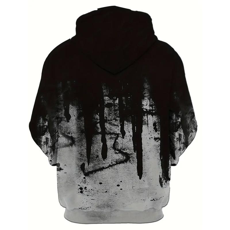 Pánské oblečení Neformální mikina s dlouhým rukávem 3D digitální potisk Pánská mikina s kapucí Outdoor Sportovní mikiny s kapucí