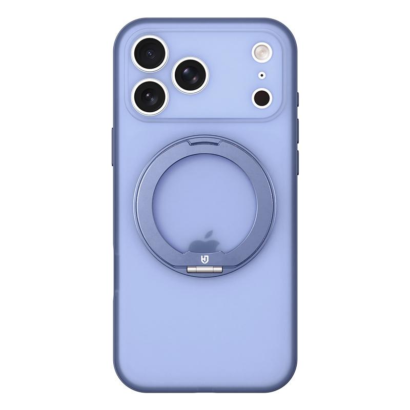 Full-coverage Clear Magnetic Phone Case for iPhone 17 15 16 Pro Max for MagSafe with 360° Rotating Stand Lens Protector Cover