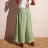 Women's Ruffled Spring Casual Long Skirt Plain Color Skirt Retro Pleated Skirt