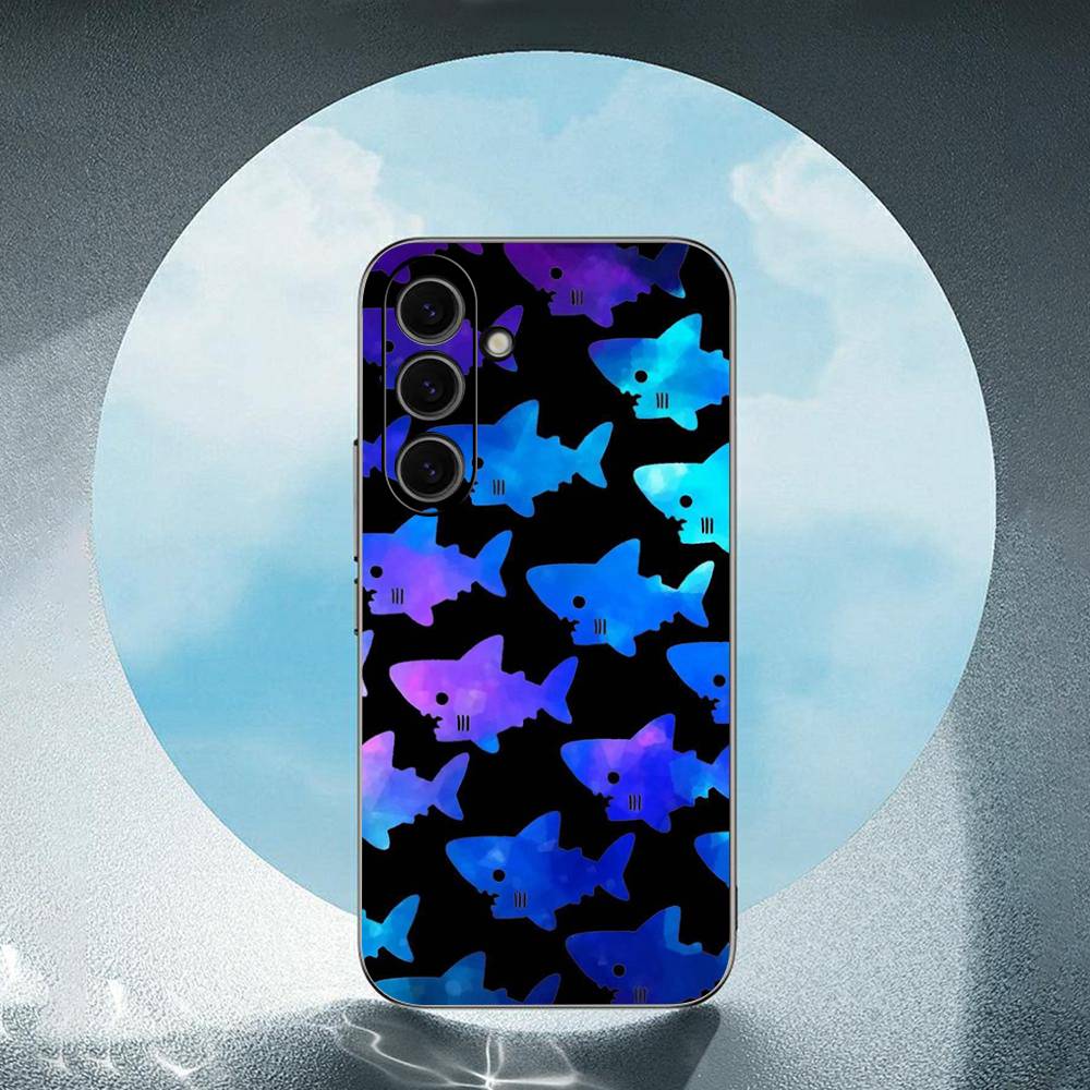 

Shark For Samsung Galaxy S25 S24 S23 Ultra S22 S21 Plus S20 Black Soft Silicone Protective Case SamsungS24PLUS