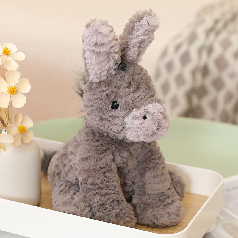 23/40/60CM Cute Burro Peluche Toys Lovely Grey Donkey Plush Dolls Stuffed Soft Animal for Baby Infant Birthday Room Decor Gifts