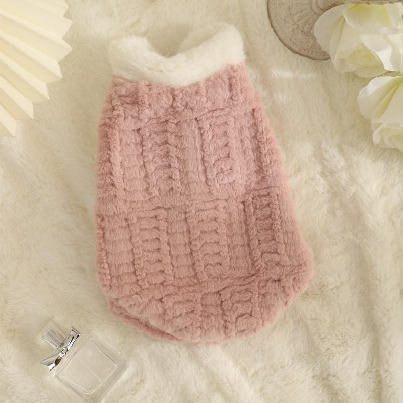 

Cute Faux Rabbit Fur Small Dog Winter Coat Warm Anti Shedding Pet Jacket Cold Weather Indoor Outdoor Daily Outfit S: 35cm Chest, 1.5-2.5kg