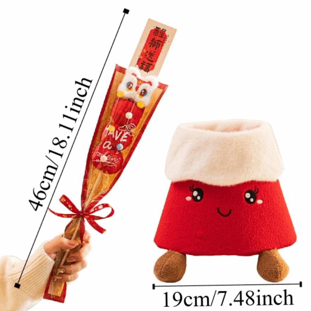 Creative Tanghulu Stuffed Toy Funny Cartoon Plush Toys Ice Candy Gourd Bouquets  Spring Festival