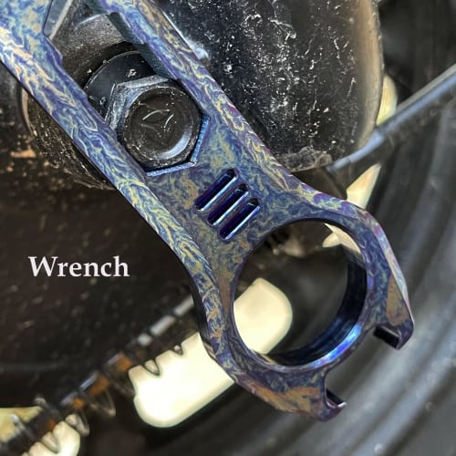 Hamans Titanium EDC Prybar Multi-Tool with Bottle Opener, Nail Puller, Crowbar, Wrench, and Screwdriver, Compact Size, QG-01