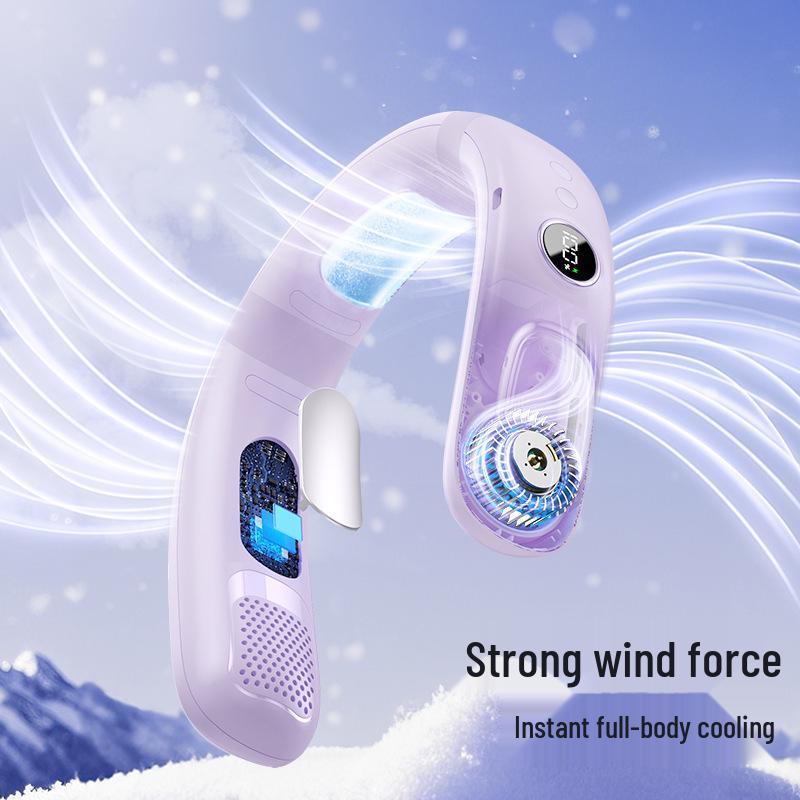USB Rechargeable Bladeless Neck Fan - Portable Outdoor Air Conditioner