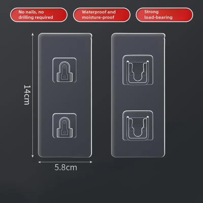 

Transparent Adhesive Hook: Nail-Free, Strong Hold, Traceless, Snap-On Suction Hook