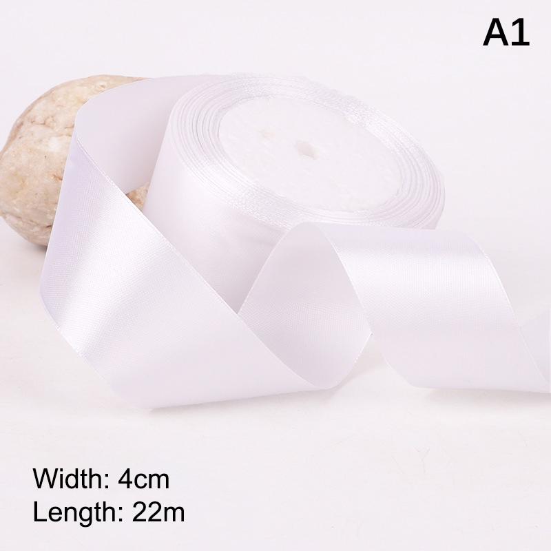 4 cm breites Satinband 25 Yards DIY Bastelbedarf für Rosenherstellung, Geschenkverpackung & Stuhllehnen-Dekoration