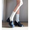 Rindslederversion~ Retro Mary Jane Schuhe mit dickem Absatz im Band-Aid-Stil, Damen Herbst- und Winter-Pendelschuhe, Loafer, JK kleine Lederschuhe