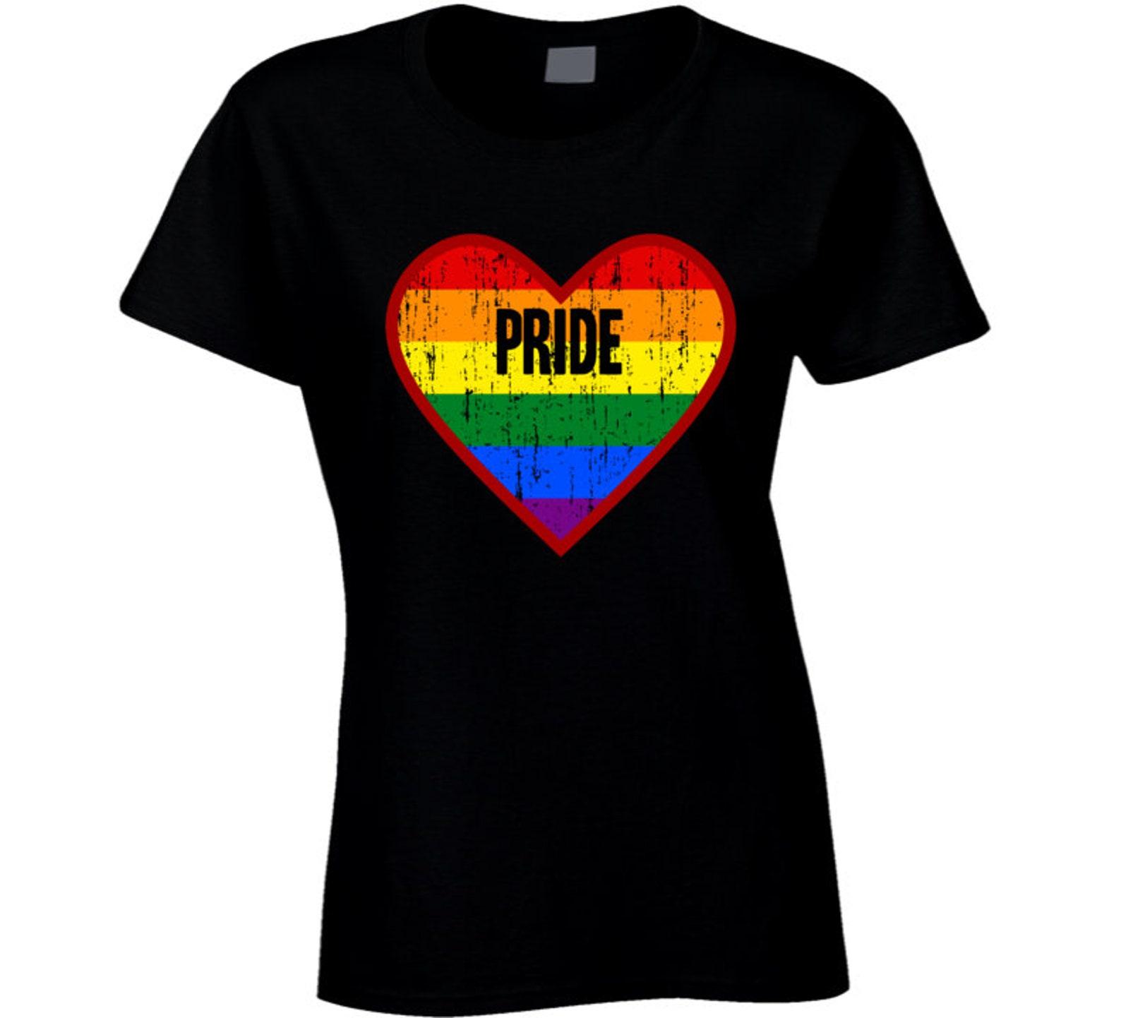 Rainbow Pride Ladies T Shirt XL