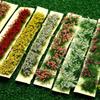Simulation Miniature Flowers Grass Tufts Model For HO Train Railway Building Garden Scene Decoration Materials Diorama Kits