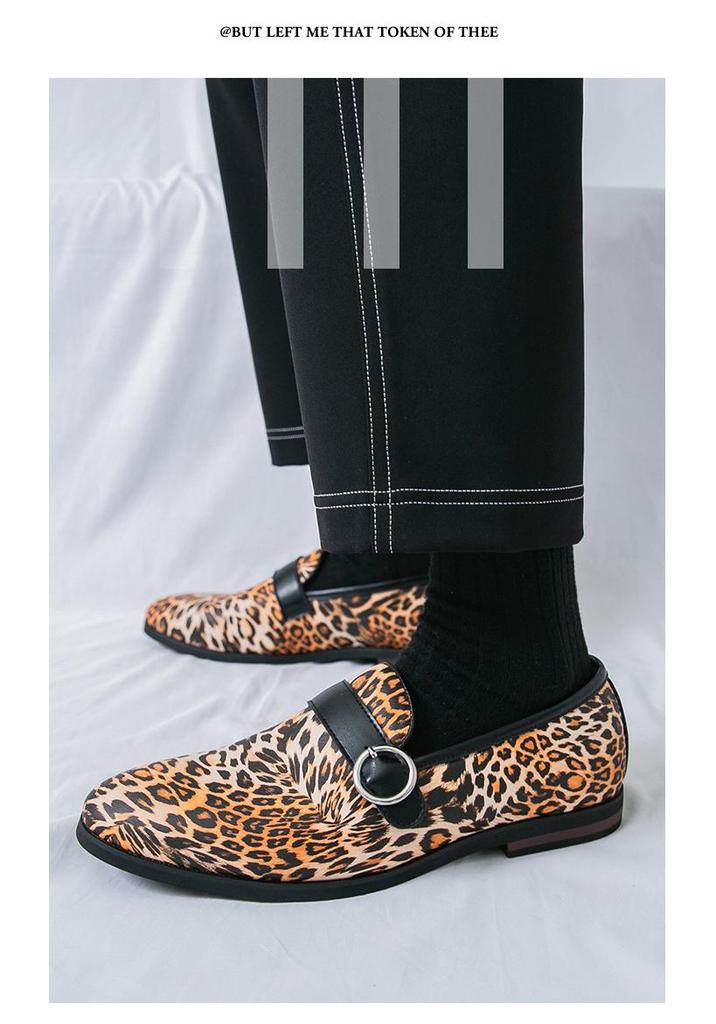 Men's British Style Slip-on Leather Loafers: Formal Casual Pointed Toe Shoes