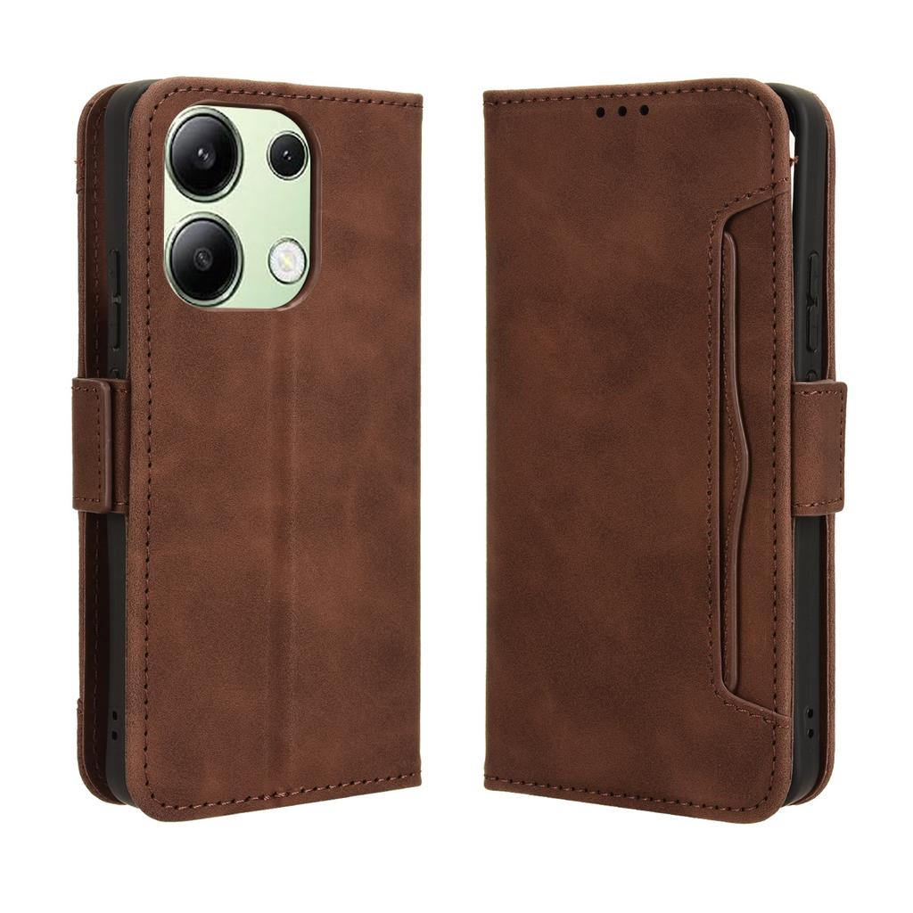 For Xiaomi Redmi Note 13 4G Leather Case Phone Cover with Multi Card Slots