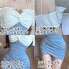 Tight Mini Mini Nightclub [Takusan Shopping] Dress, Sexy, Women's, Cache-Coeur, Casual, Two-Tone, Slit, Office, Skirt, Figure-Flattering,