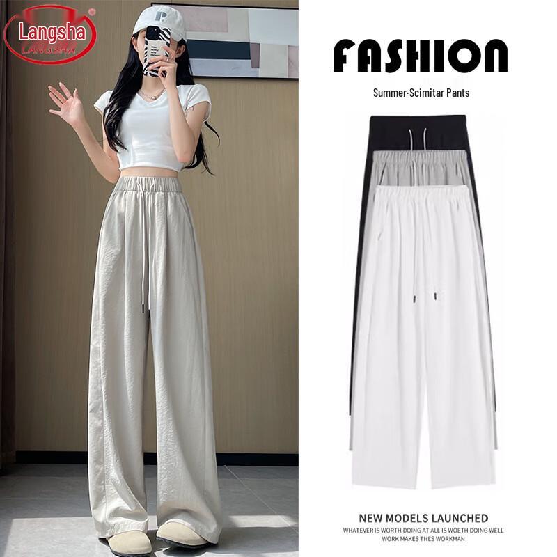 

Women s 2025 Loose Fit Quick-Dry High-Waist Wide-Leg Pants XL