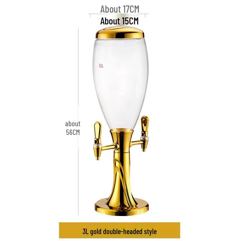 Luminous Double-Head Beer Tower Dispenser