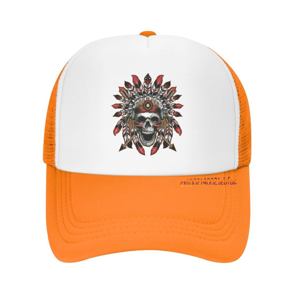 Skull Print Fashion Mesh Baseball Caps Hats Chief Original Hip Hop Snapbacks Brim Bones Gorra Sports Snapback Caps for Unisex Women