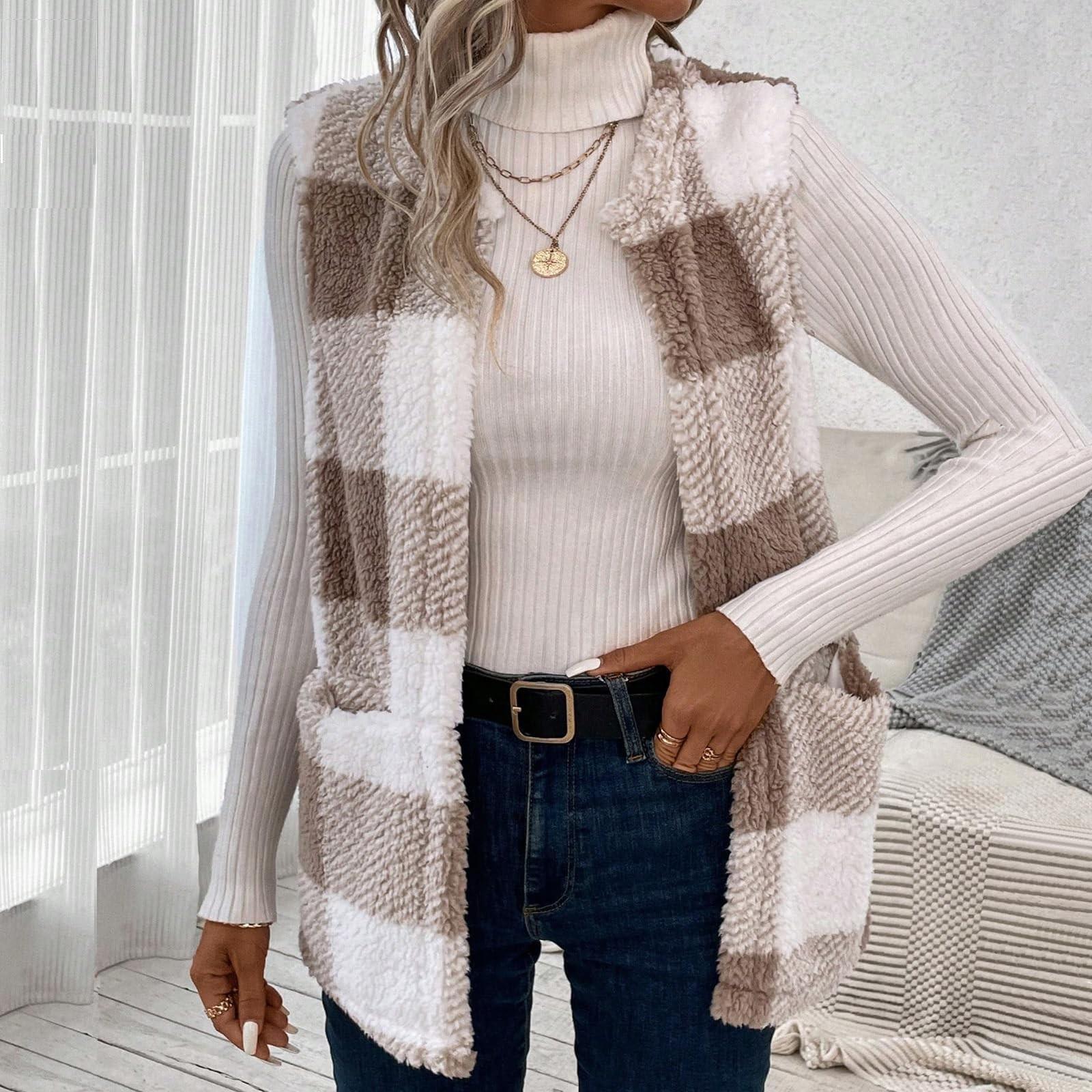 

Женская модная верхняя одежда свободный клетчатый кардиган свитер XL хаки