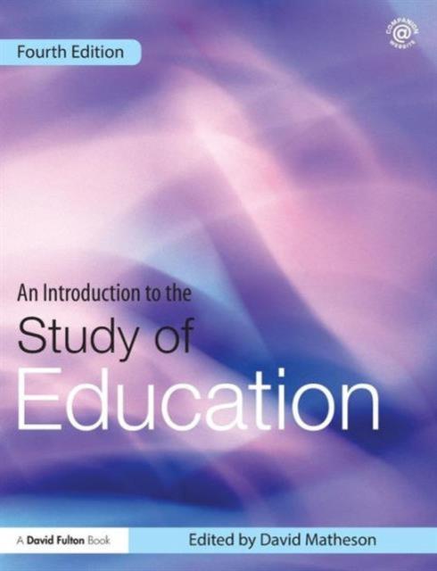 The An Introduction To the Study of Education Book